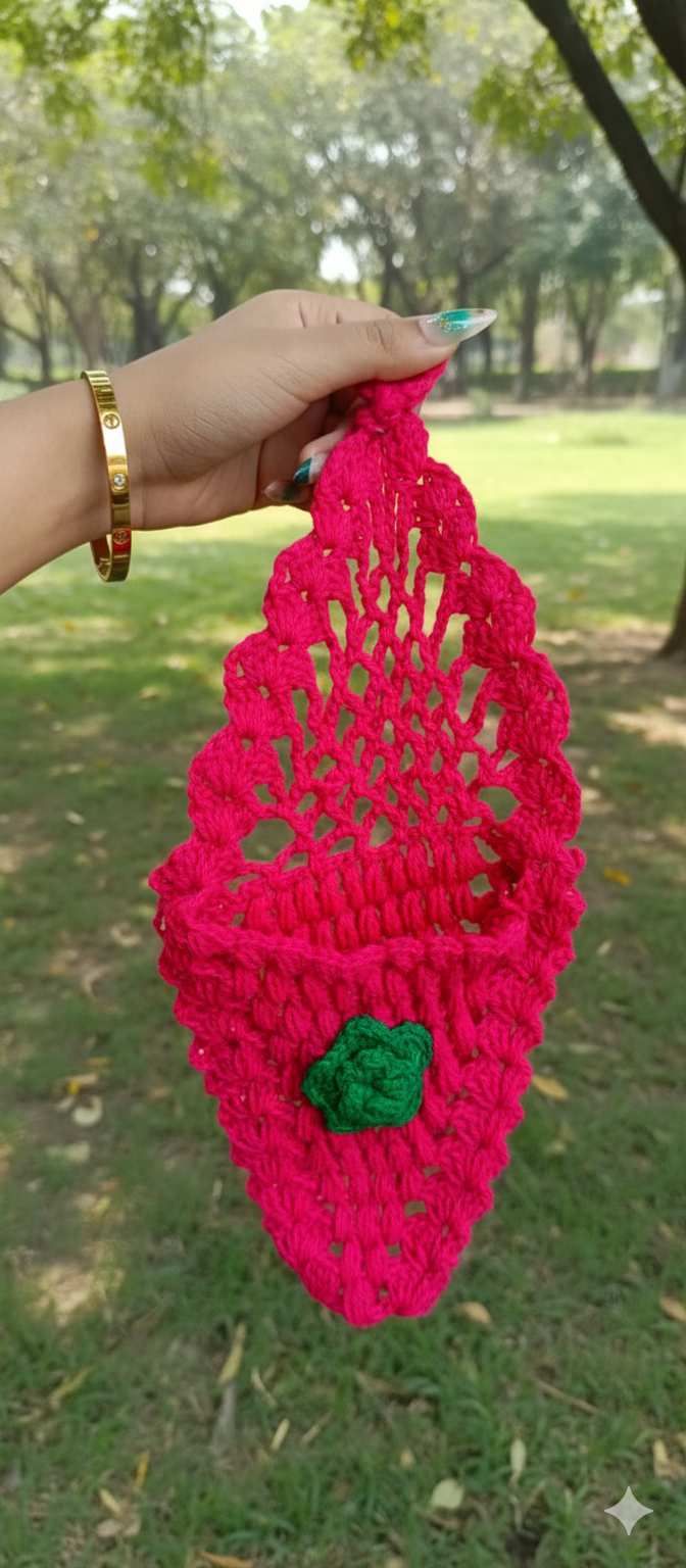 Crochet Fruit Charm | Textured Artisan Accessory