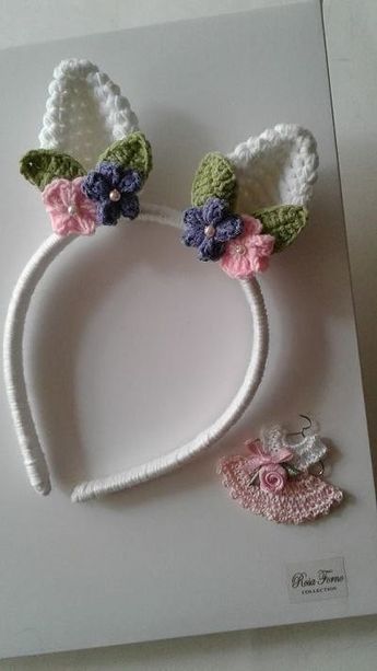 Handmade Crochet Daisy Headband and Hair Clips - Premium Accessories
