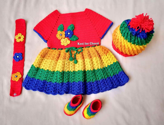 Vibrant Primary Multi-Color Crochet Set - Handmade Quality
